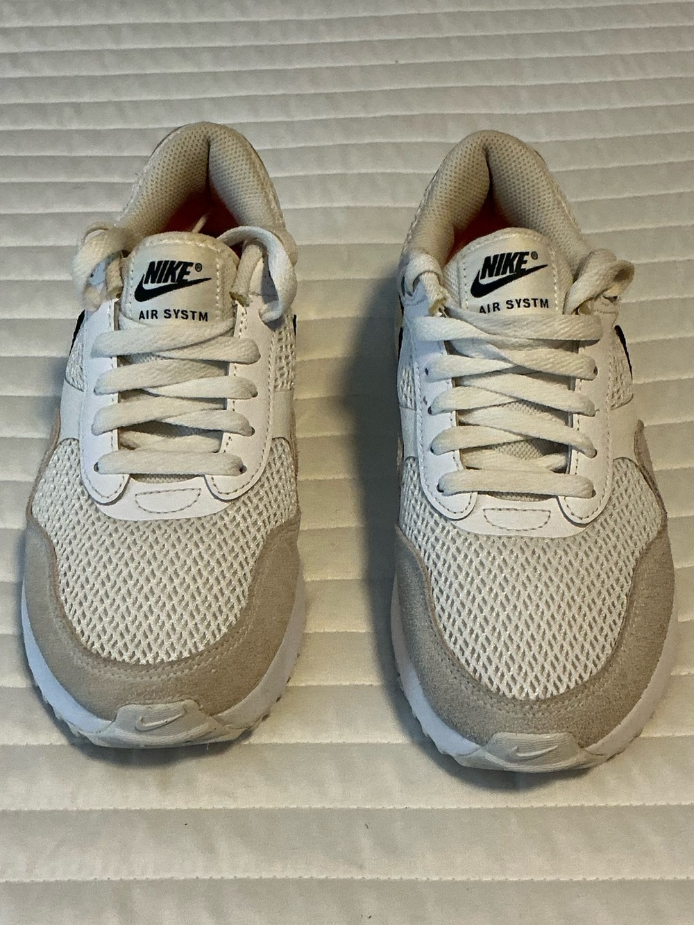 Nike Kids SYSTM Sneakers in White and Tan